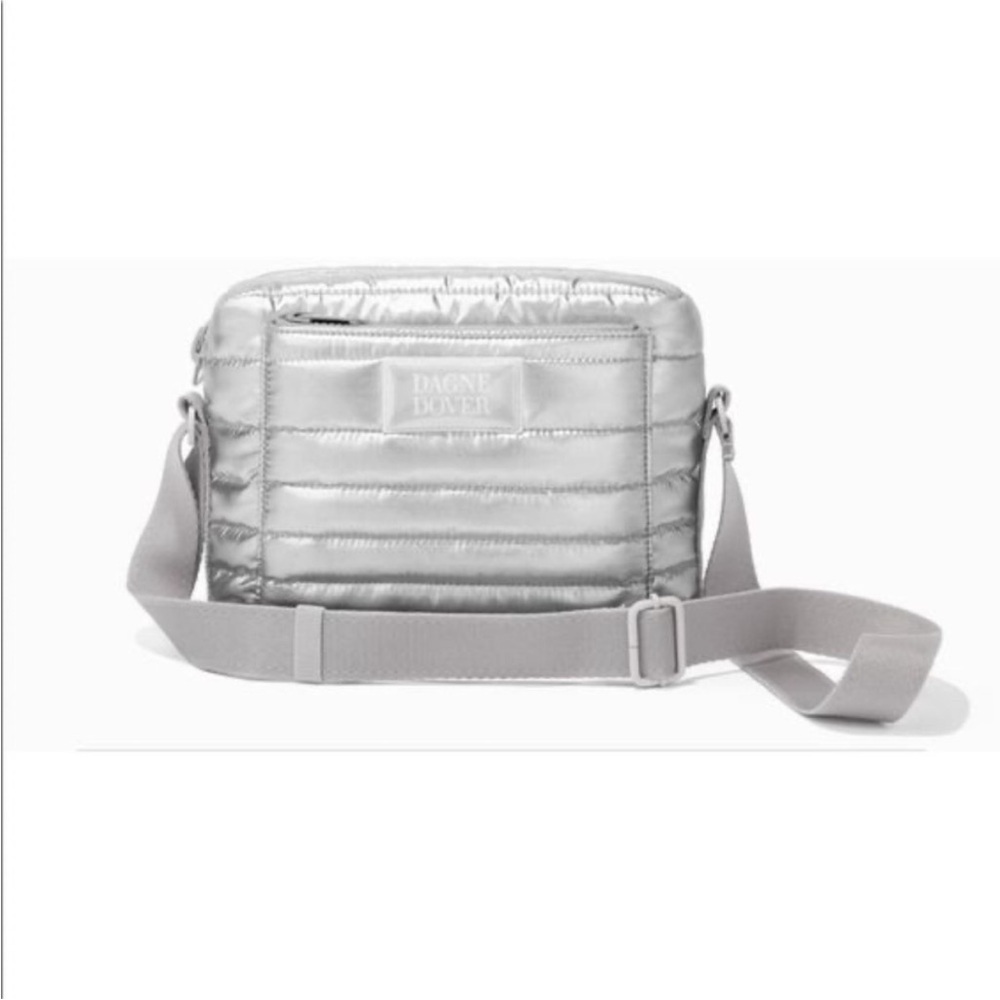 Dagne Dover Micah Crossbody in metallic silver